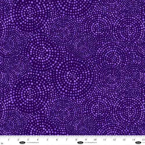 Wide Back - Hexi-Dots 108"- Concentric Hexi-Dots, Purple - 4185-55