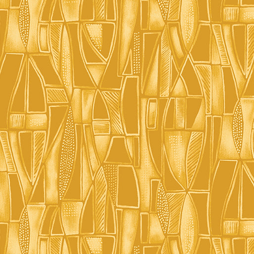 Luminescent Leaves - Tonal Geo, Gold - 16262-33