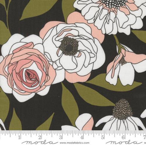 Botany - Cabbage Rose, Ink - 11550-12