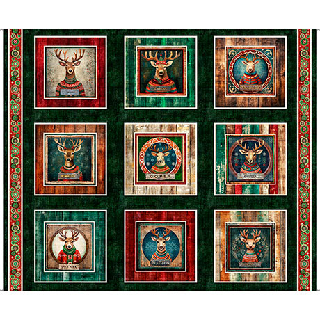 Panel 451 - Santa's Workshop - Santa's Workshop Reindeer Picture Patches