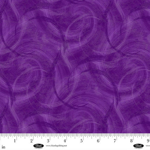 Wide Back - Spin Flannel 108" - Semi Circle Texture, Purple - 3995F-55
