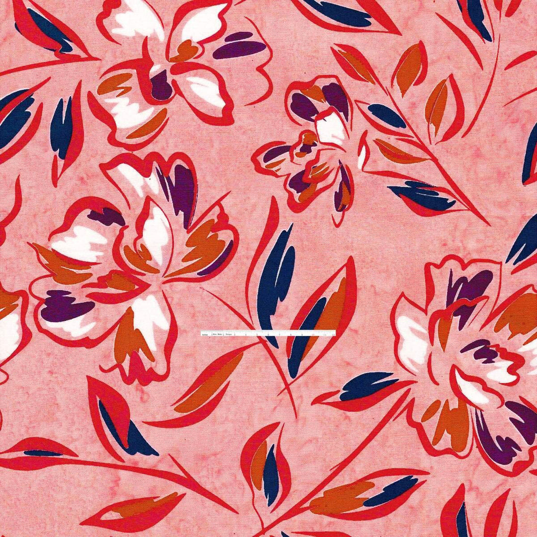 A Nod To Mod - Salmon Run - BT23060-242 - Expressions Batiks