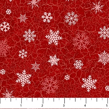 Beary Merry Christmas - Snowflakes, Red - 27063-24
