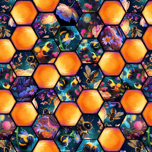 Night Garden - Bees, Yellow - 3552-44