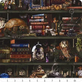 Mad Scientist - Witch Apothecary Book Shelf, BROWN - LIBRARY-CD2877