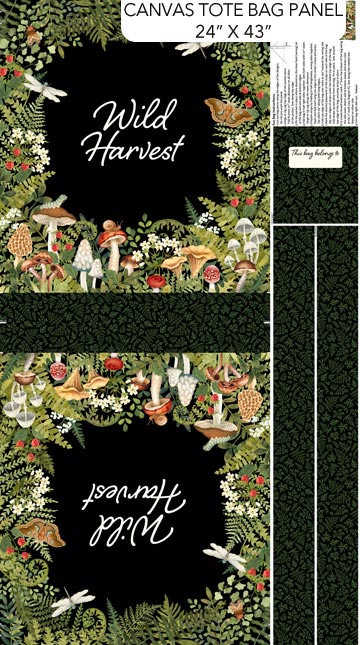 Panel 394 - Wild Harvest - Tote Bag Panel