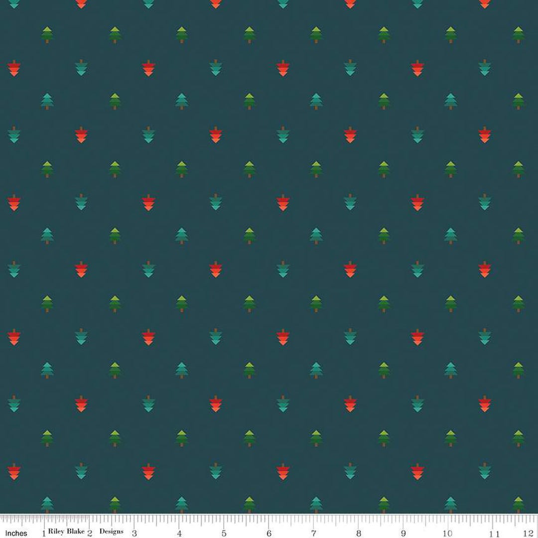 In From the Cold - Trees, Navy - C14869-NAVY