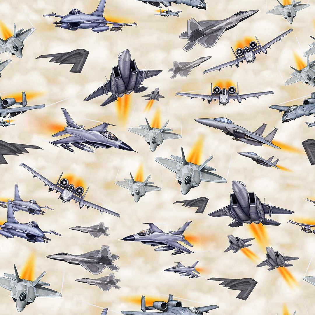 Patriot - Fighter Jets, Cream - 30932-E