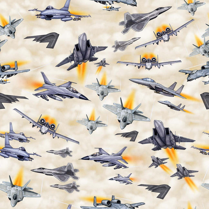 Patriot - Fighter Jets, Cream - 30932-E