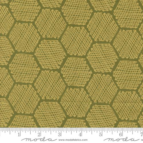 Bee Garden - Metallic Honeycomb, Ivy - 48416-12M