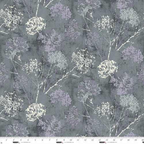 Wide Back - In the Wind 108"- Dandelion Stamp, Granite - 8276-92