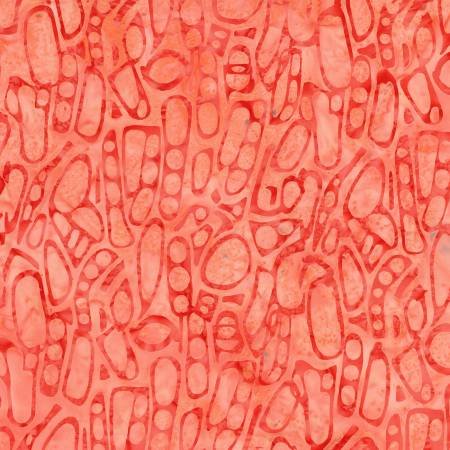 Geometric Splash - Bubble Shapes, Soft Coral - BT23204-232- Expressions Batiks