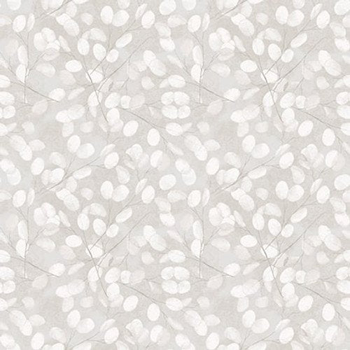 Purely Neutral - Textured Leaves, Grey - 3517-90