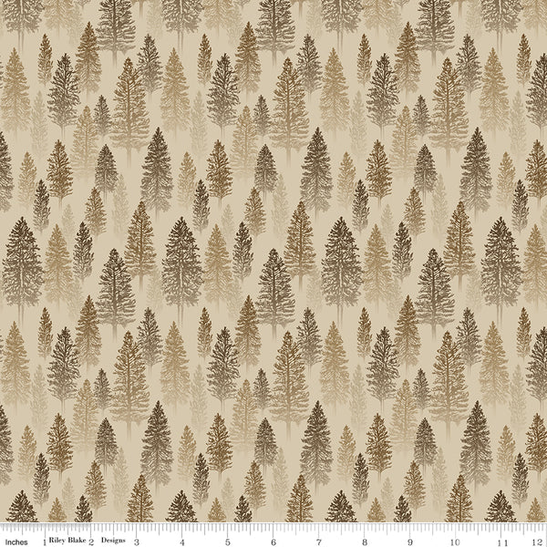 Pine Grove - Trees, Putty - C15932-PUTTY