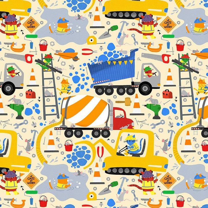 Cats at Work - Cats at work, Cream - DLW3193