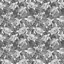 Ocean Blues - Sea Turtles, Charcoal - 30862-K