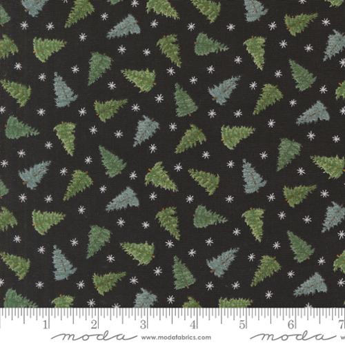 Winter Friends - Tossed Trees, Charcoal Black - 56136-18