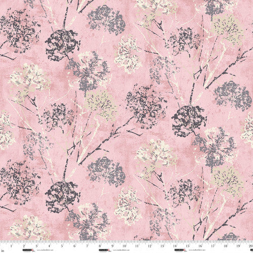 Wide Back - In the Wind 108"- Dandelion Stamp, Powder Pink - 8276-20