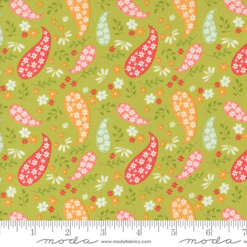 Raspberry Summer - Paisley, Lime - 37691-17
