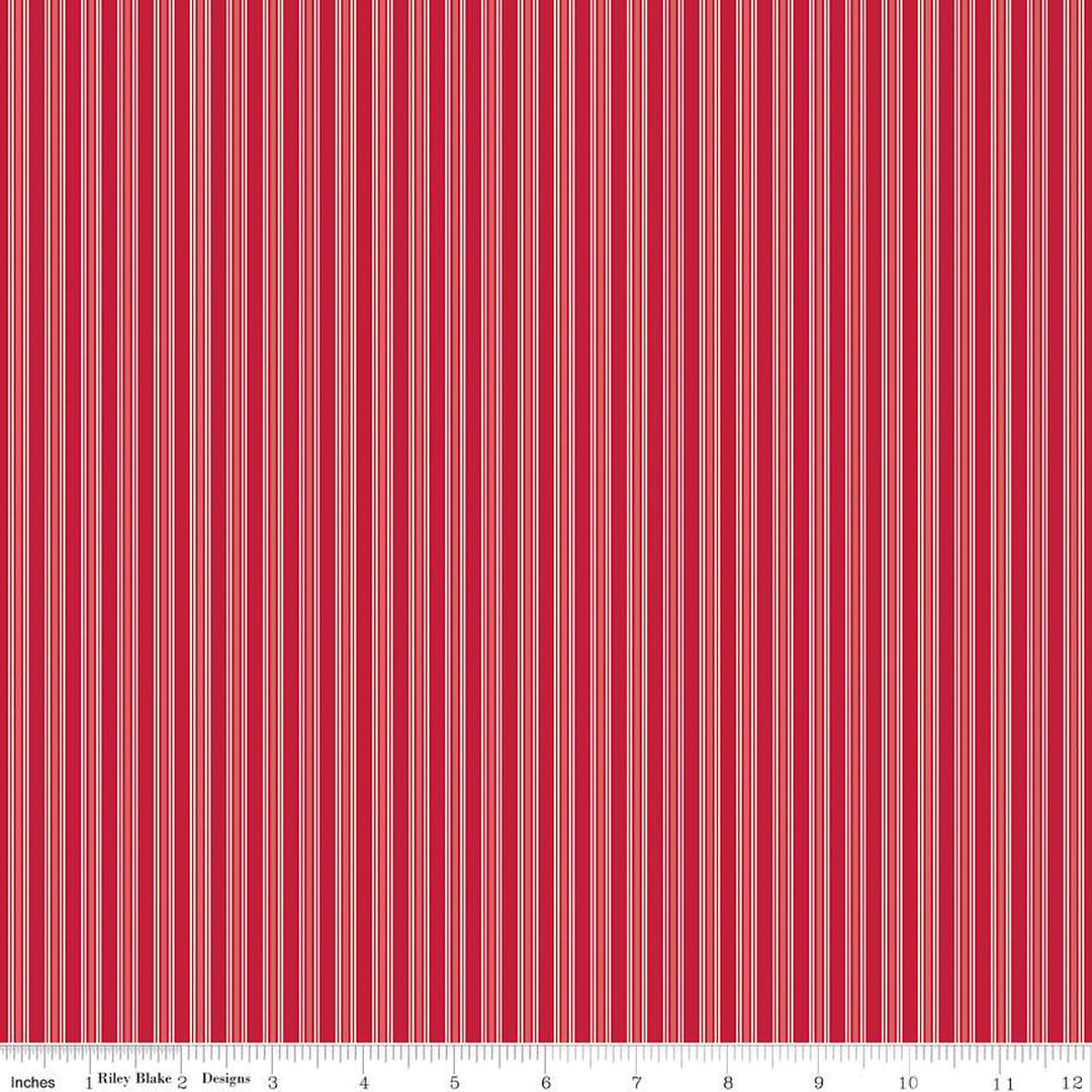 Merry Little Christmas - Stripes, Red - C14847-RED
