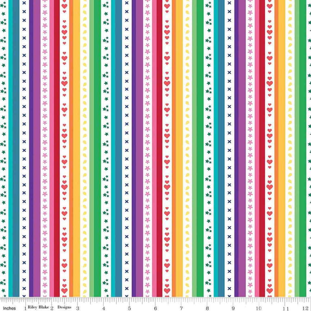 Bloom- Stripe, White - C14981-WHITE
