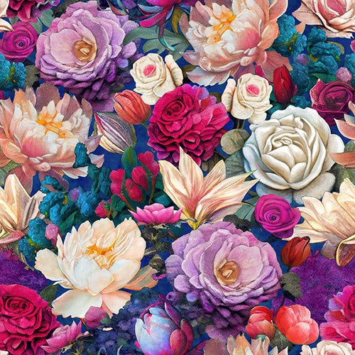 Night Garden - Flowers, Lilac - 3553-50