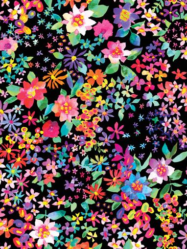 Gradients Euphoria - Rainbow Blooms, Midnight - 33822-12