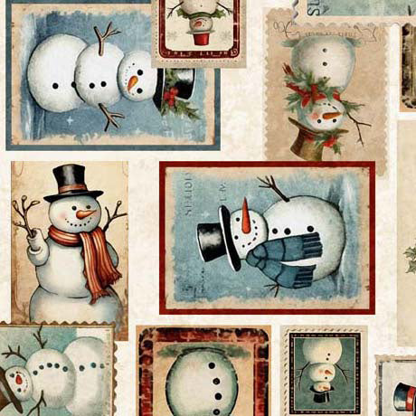 Wonderful Christmastime - Snowman Patch, Cream - 30336-E