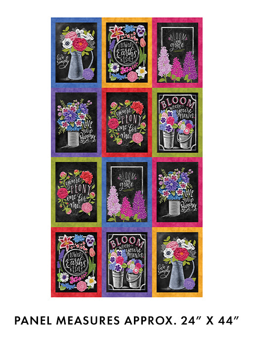 Panel 350 - Inspired Blooms - Block Panel
