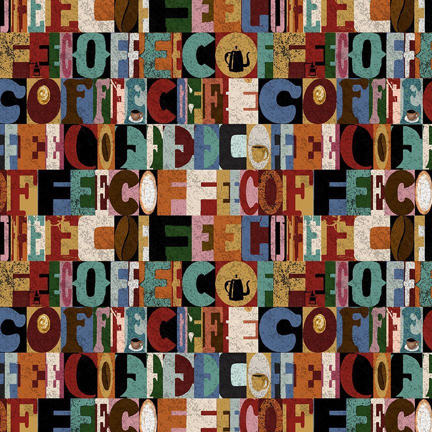 Coffee - Multi Coffee Text, Multi - COFFEE-CD3422