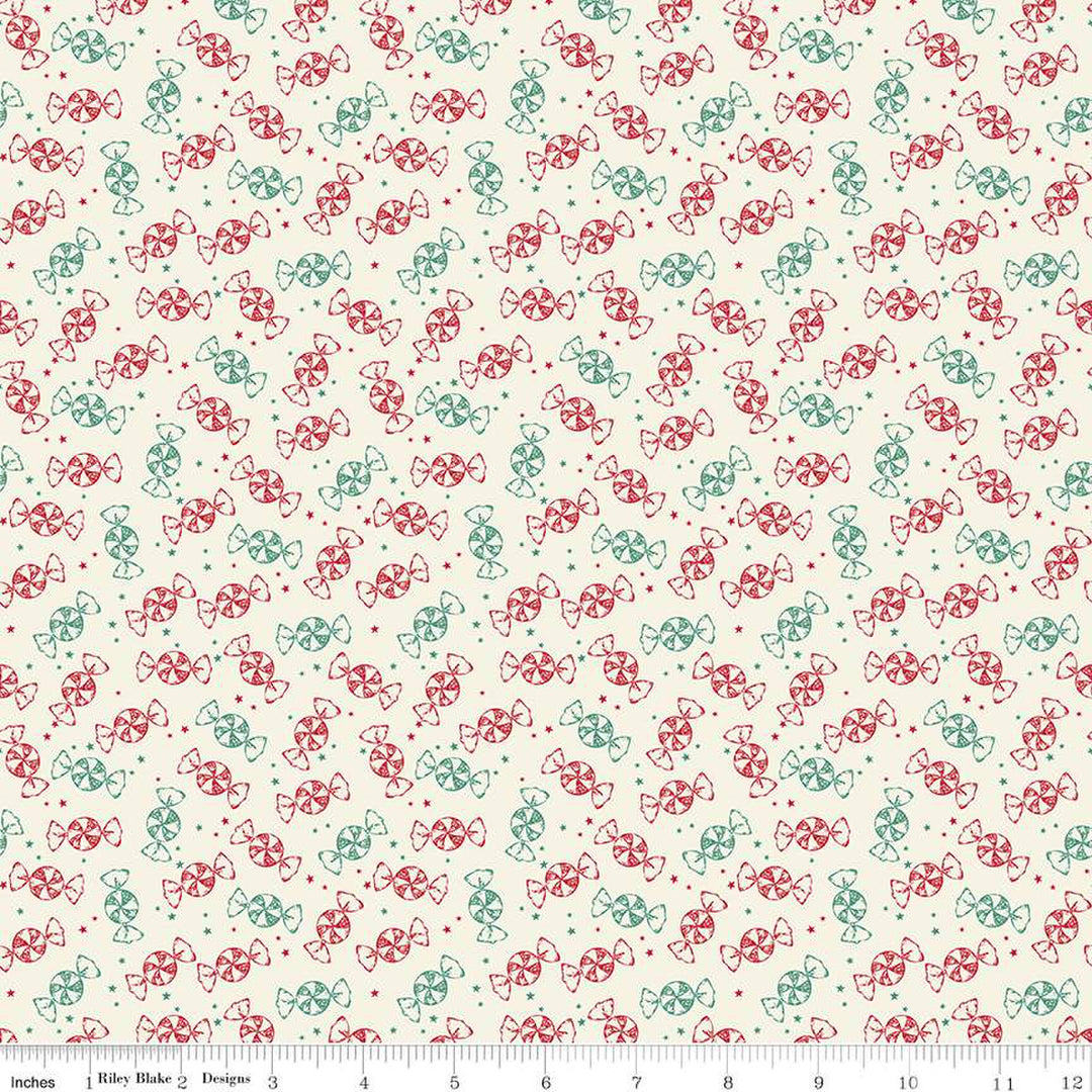 Merry Little Christmas - Peppermint, Cream - C14846-CREAM