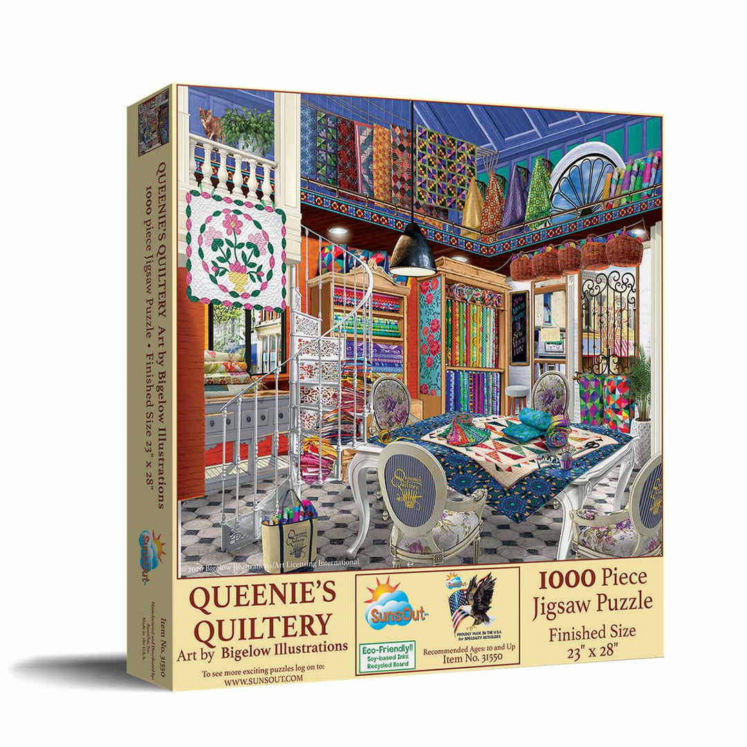 Queenie's Quiltery - 1000 Piece  Jigsaw Puzzle
