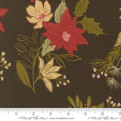 Old World Yuletide - Festive Florals, Espresso - 45620-16M