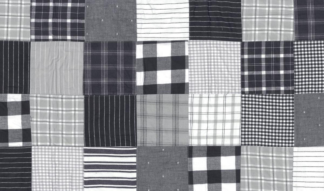 Panache - Woven Patchwork, Black White - 12218-37