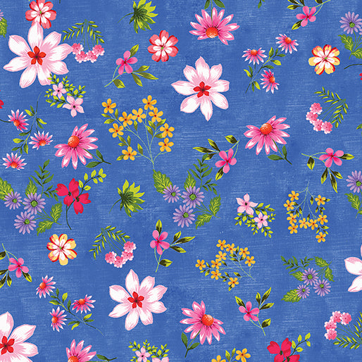 Inspired Blooms - Blooms and Buds, Dark Blue - 16211-56