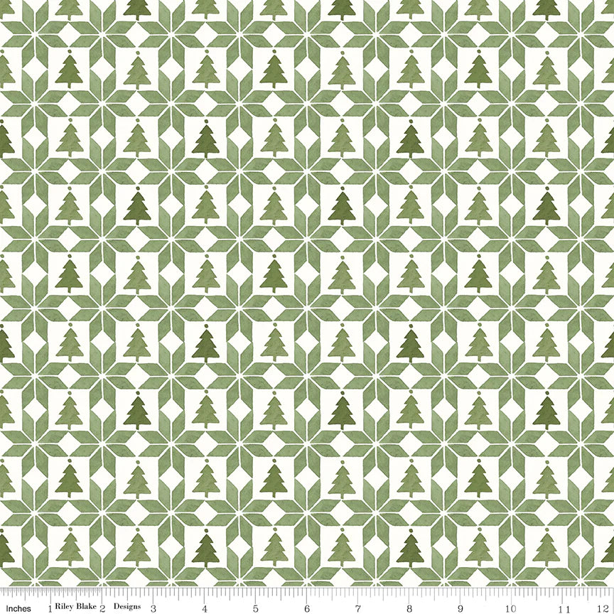 Magical Winterland - Patchwork, Green - C14946-GREEN