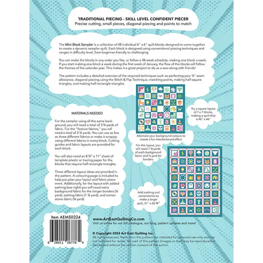 Mini Block Sampler - a collection of 48 mini 6" quilt blocks