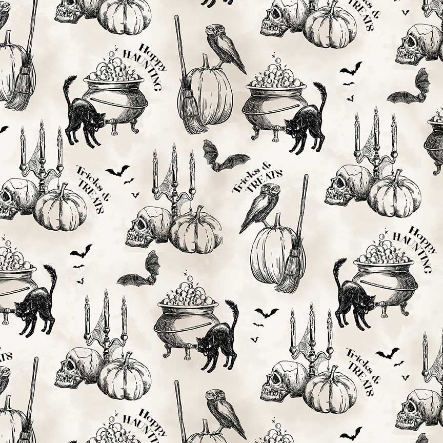 Pick Your Poison - Tricks & Treats Toile, Cream - WICKED-CD3596