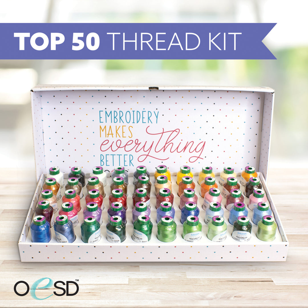 Isacord Embroidery Thread Kit - Isacord Top 50 Colors