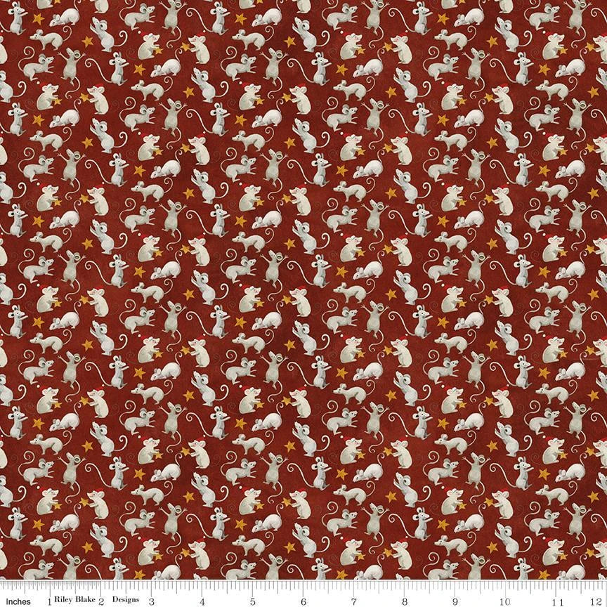 Northern Christmas - Mice, Red - C17833-RED
