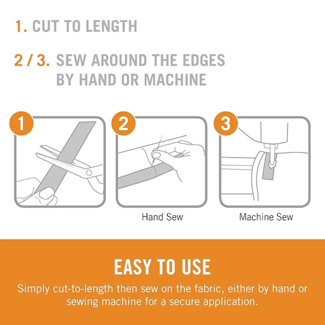 VELCRO® Sew on Fastener Regular Duty Strip - Black 3/4in