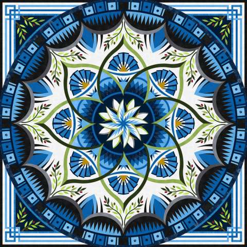 PREORDER Queen of Arcadia - Queen Size 99" x 99"- Quiltworx Pattern TOTM