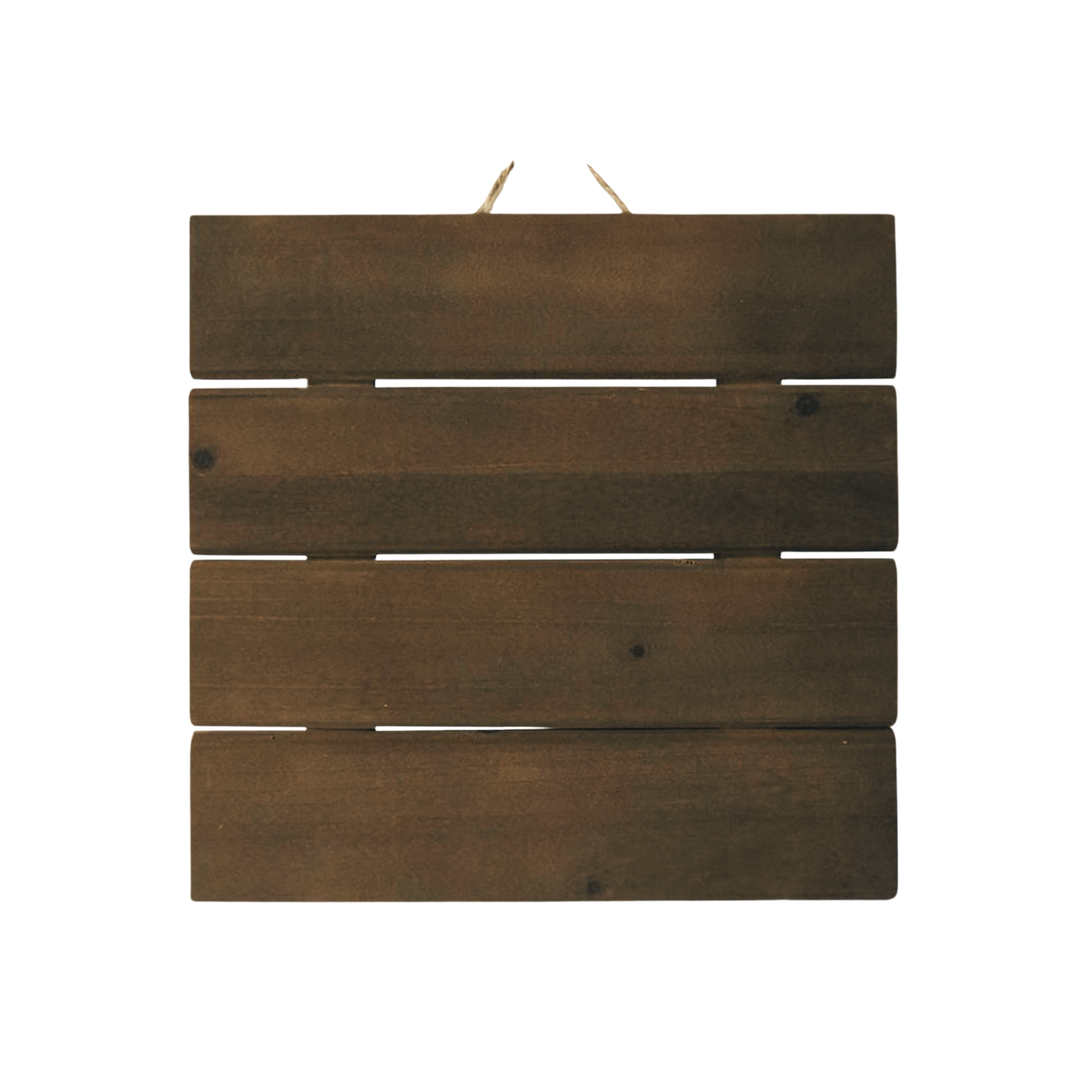 10" square Dark Wood Blank Sign