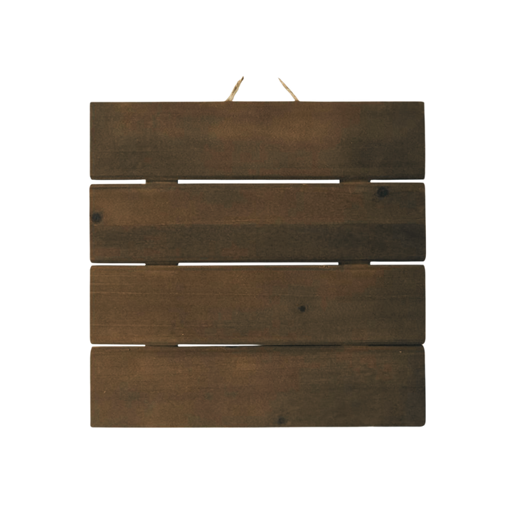 10" square Dark Wood Blank Sign