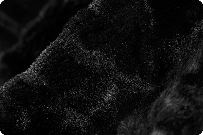 Luxe Cuddle - Luna, Black - 2yd cut