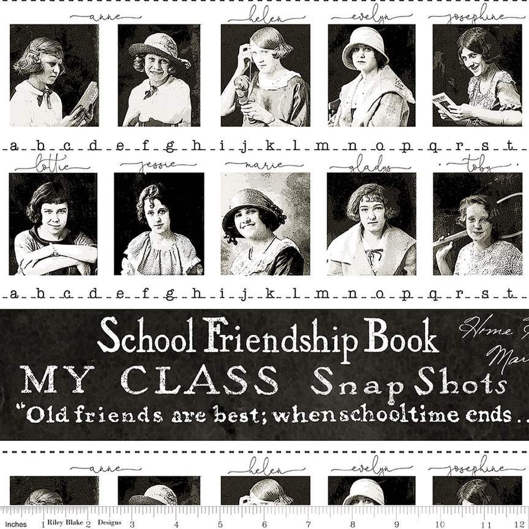 Old School - Classmates Border Stripe, Black - CD14953-BLACK