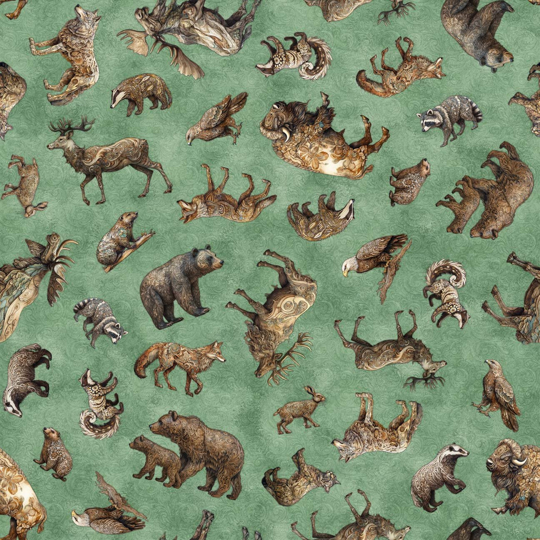Enchanted Forest - Animal Toss, Sage - 30468-H