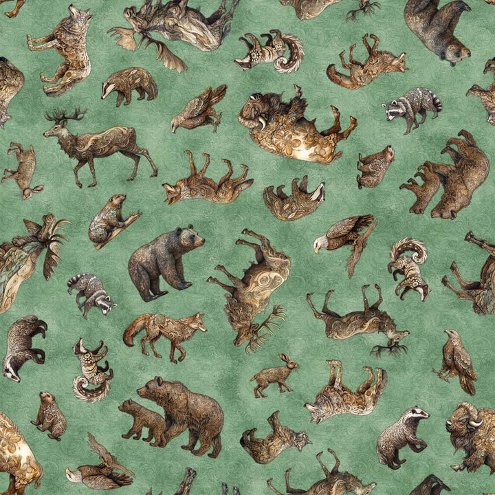 Enchanted Forest - Animal Toss, Sage - 30468-H