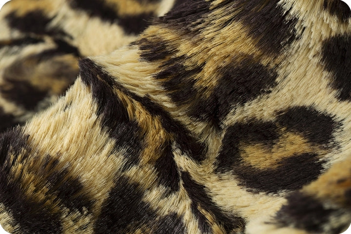 Luxe Cuddle - Leopard, Sand - 2yd cut