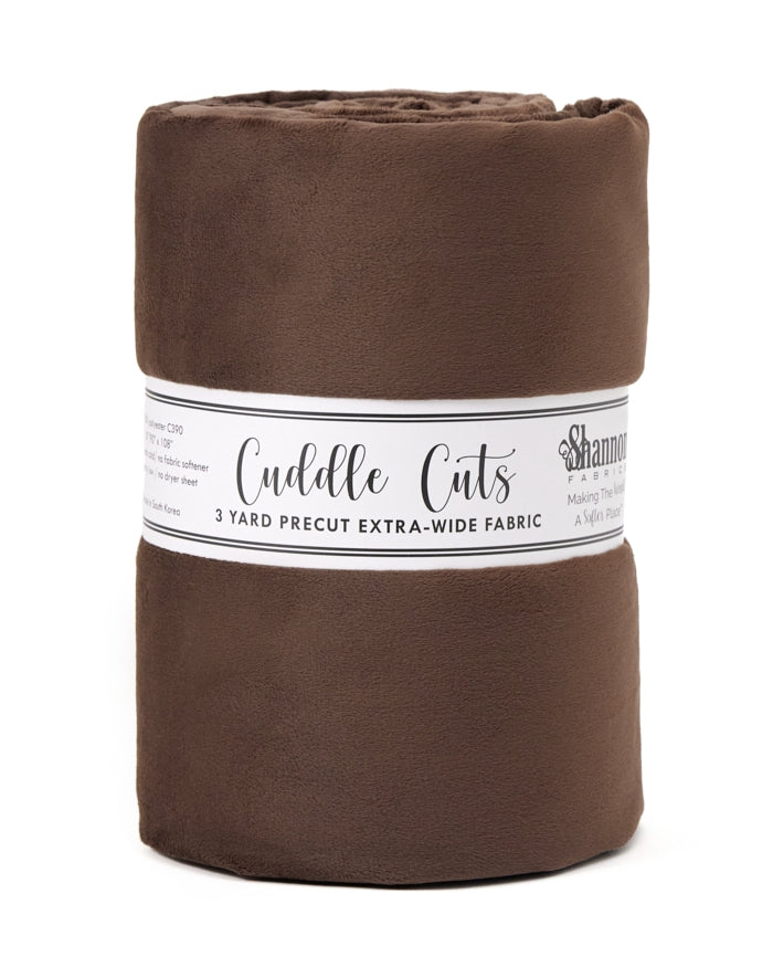 Classic Solid Cuddle - C390, Brown - 3yd cut